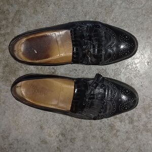 Johnson & Murphy black loafers dress shoes size 10